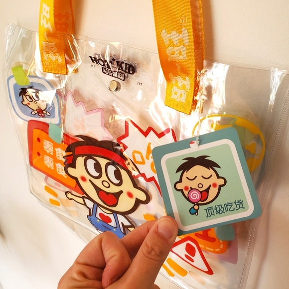 Hot Kid (Wang Zai) Snack Food Brand Clear Tote Bag (BNWT) - Picture 5 of 6